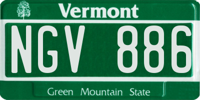 VT license plate NGV886