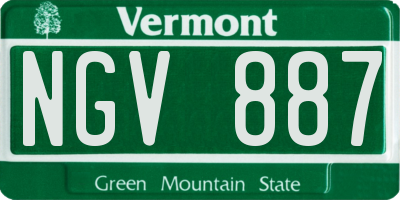 VT license plate NGV887