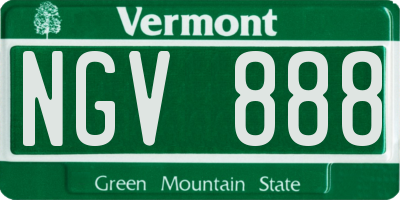 VT license plate NGV888