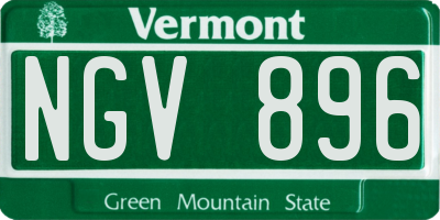 VT license plate NGV896