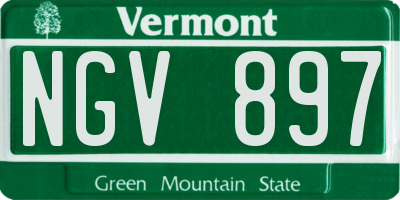 VT license plate NGV897