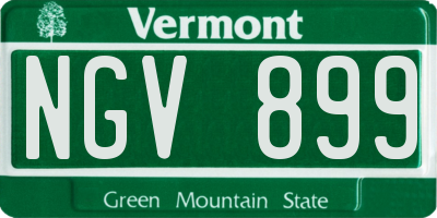 VT license plate NGV899