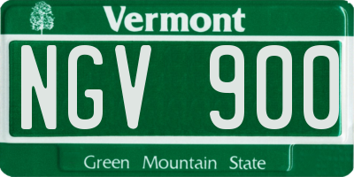 VT license plate NGV900