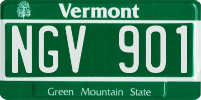 VT license plate NGV901