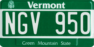 VT license plate NGV950