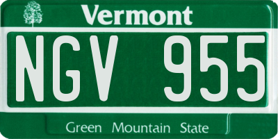 VT license plate NGV955