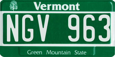 VT license plate NGV963
