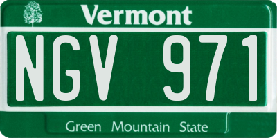 VT license plate NGV971