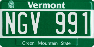 VT license plate NGV991