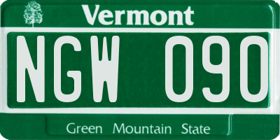 VT license plate NGW090