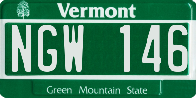 VT license plate NGW146