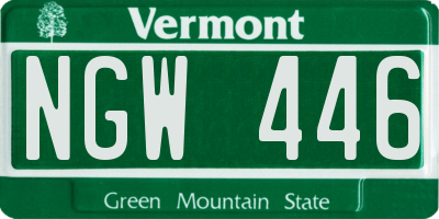 VT license plate NGW446