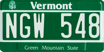 VT license plate NGW548