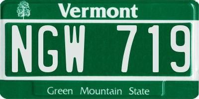 VT license plate NGW719