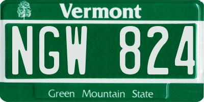 VT license plate NGW824