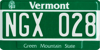 VT license plate NGX028
