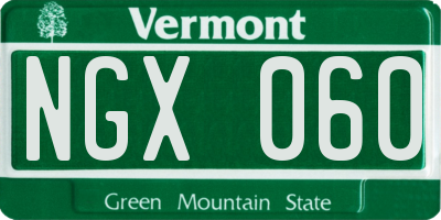 VT license plate NGX060