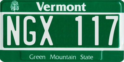 VT license plate NGX117