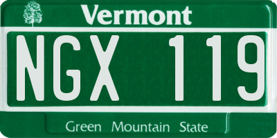 VT license plate NGX119