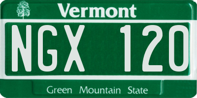 VT license plate NGX120