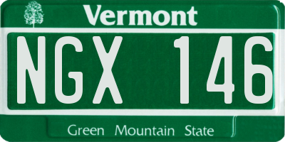 VT license plate NGX146