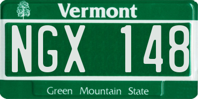 VT license plate NGX148