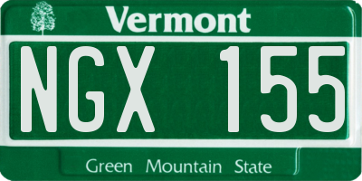VT license plate NGX155