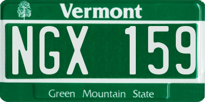 VT license plate NGX159