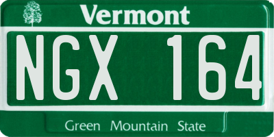 VT license plate NGX164