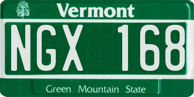 VT license plate NGX168