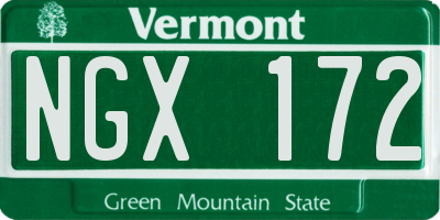 VT license plate NGX172
