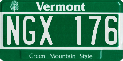 VT license plate NGX176