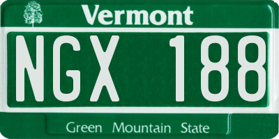 VT license plate NGX188