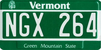 VT license plate NGX264