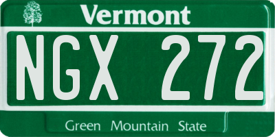 VT license plate NGX272