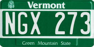 VT license plate NGX273
