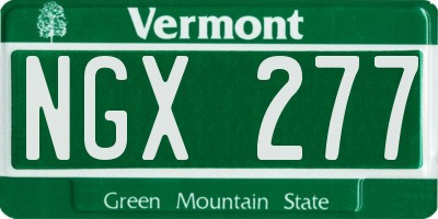 VT license plate NGX277