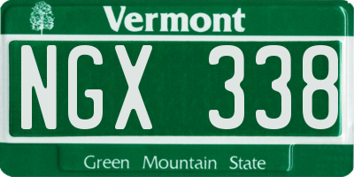 VT license plate NGX338