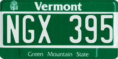 VT license plate NGX395