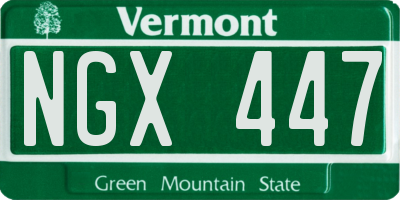VT license plate NGX447