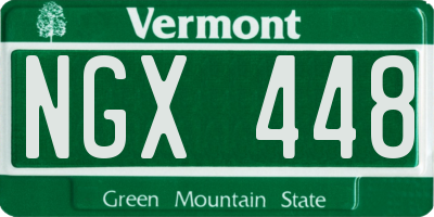 VT license plate NGX448