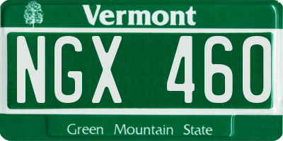 VT license plate NGX460