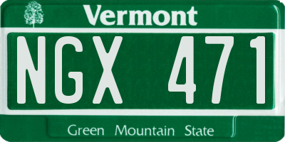 VT license plate NGX471