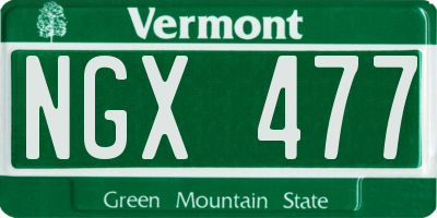 VT license plate NGX477