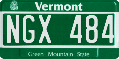 VT license plate NGX484