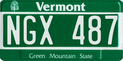 VT license plate NGX487