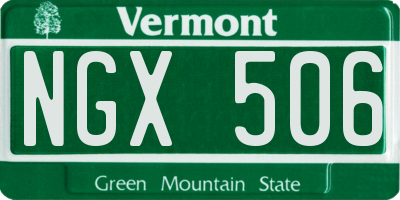 VT license plate NGX506