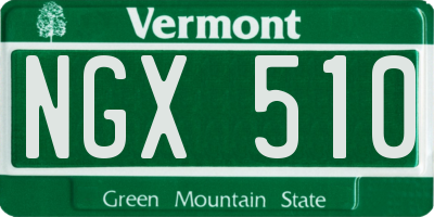 VT license plate NGX510