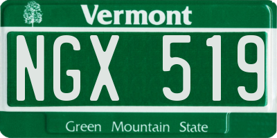 VT license plate NGX519