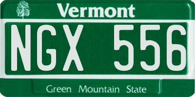 VT license plate NGX556